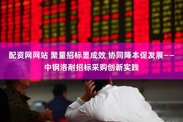 配资网网站 聚量招标显成效 协同降本促发展——中钢洛耐招标采购创新实践